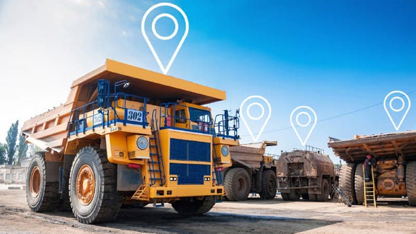Camión minero con GPS