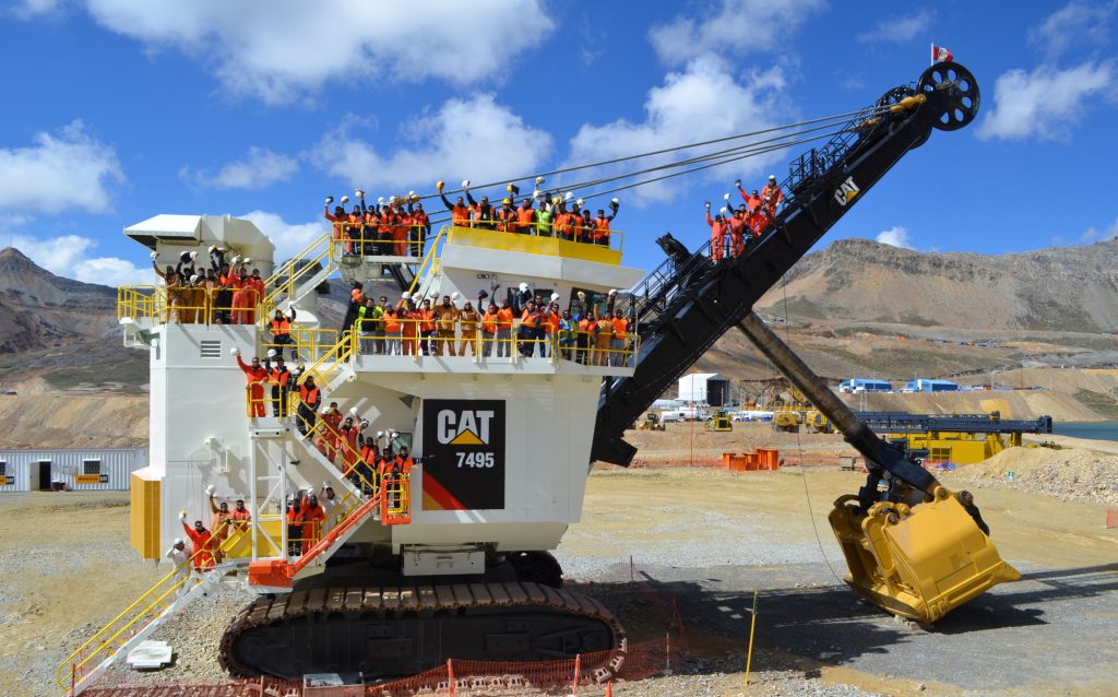 Pala de minería autónoma