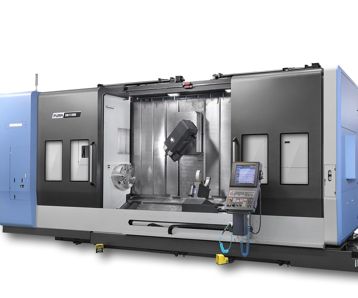 Torno-fresadora híbrida (e.g., Mazak INTEGREX)